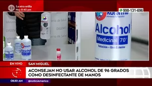 Alcohol al 70 % es ideal para eliminar virus de las manos. Foto: América Noticias