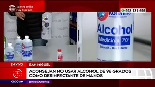 Alcohol al 70 % es ideal para eliminar virus de las manos. Foto: América Noticias