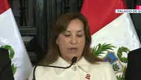 Dina Boluarte reaparece y da discurso en el que cuestiona a la prensa. / Video: Canal N