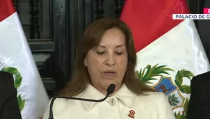 Dina Boluarte reaparece y da discurso en el que cuestiona a la prensa. / Video: Canal N