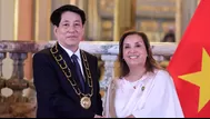 Dina Boluarte condecoró a presidente de Vietnam, Luong Cuong