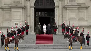 El cambio de guardia estuvo a cargo del regimiento de Caballería Mariscal Domingo Nieto. Foto: Presidencia