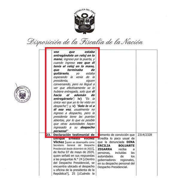 Dina Boluarte: Fiscal de la Nación presentó denuncia constitucional contra la presidenta por caso Rolex