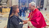Dina Boluarte regaló cruz de Motupe al papa León XIV en Vaticano
