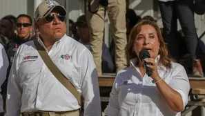 La presidenta Dina Boluarte, acompañada del premier Gustavo Adrianzén, lideró una reunión de alto nivel con las FF.AA. y la PNP en Pataz en el marco del Estado de Emergencia. Foto: Presidencia. Video: Canal N