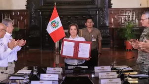 Presidenta Dina Boluarte promulga ley que fortalece serenazgo municipal. Foto: Presidencia. Video: Canal N