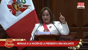 Presidenta Dina Boluarte ofreció un mensaje a la Nación en el que defendió su gestión frente a críticas. / Video: América Noticias y Canal N