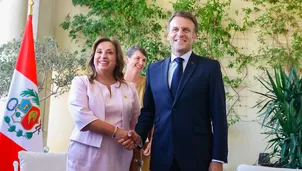 Dina Boluarte se reunió con Emmanuel Macron en París. Foto y video: Canal N/Presidencia