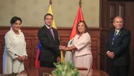 Dina Boluarte y Daniel Noboa firman hoja de ruta por cuenca