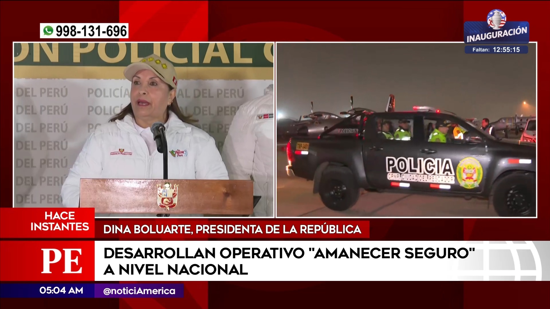 Operativo Amanecer Seguro. Foto: América Noticias