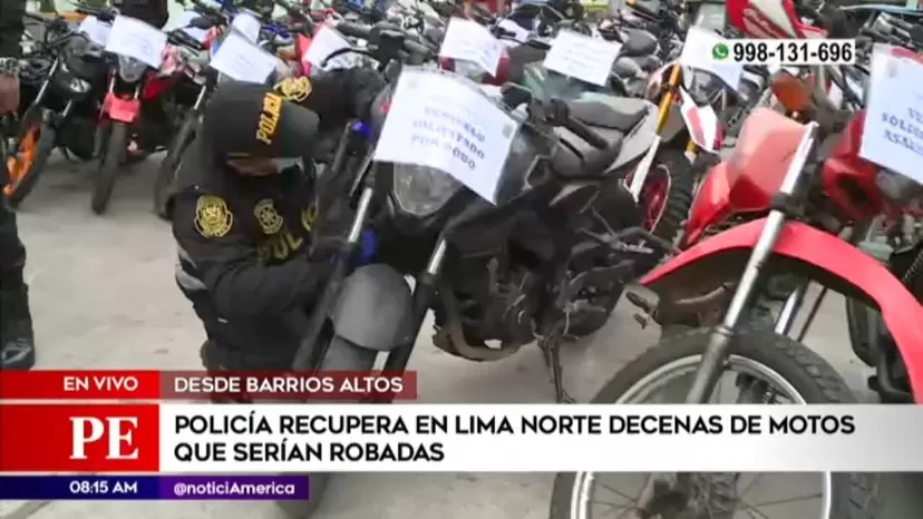 Diprove recupera más de 60 motocicletas en las últimas horas