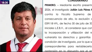 El diputado de Juntos por el Perú Julián Pérez solicitó al Poder Judicial excluir el certificado médico legal practicado a su expareja, quien lo denunció por agresión. Video: Canal N