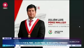 Diputado de Juntos por el Perú, Julián Pérez Mallqui, es intervenido por presunta agresión y permanece en una comisaría de San Miguel./ Video: Canal N