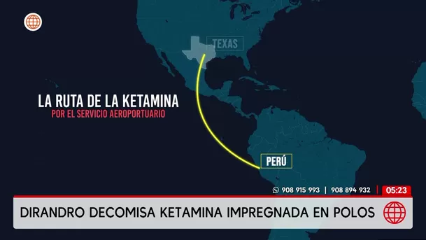 Dirandro decomisa ketamina impregnada en polos. Foto: Unidad de investigación