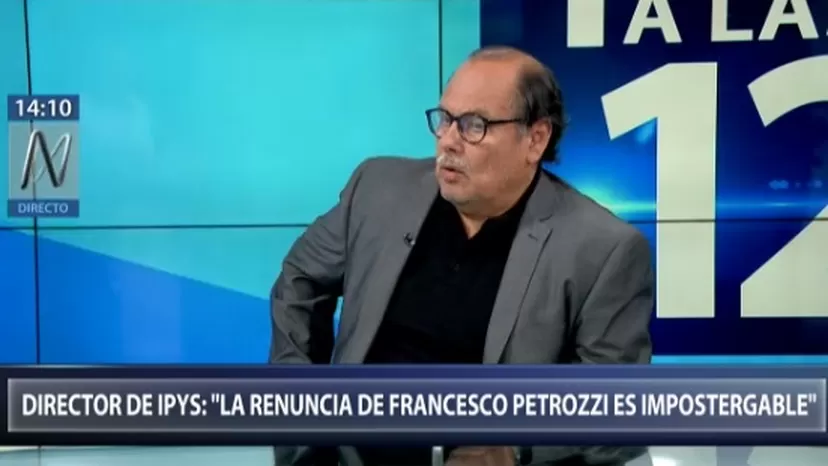 Director de IPYS: Renuncia de Francisco Petrozzi es impostergable