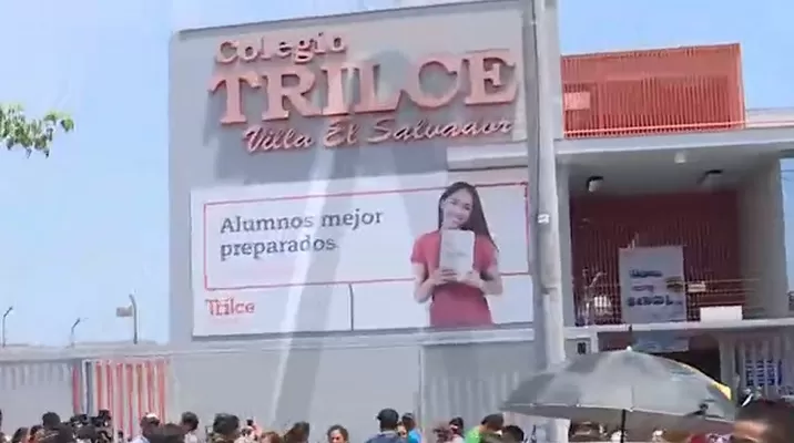 Colegio Trilce de Villa El Salvador. Foto: captura de video Canal N Colegio Trilce de Villa El Salvador. Foto: captura de video Canal N