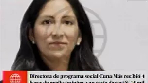 Directora de Cuna Más. América Noticias