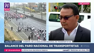 Walter Carrera, vicepresidente de la Asociación Nacional de Transportistas. Video: Canal N