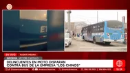 Disparan contra bus de empresa Los Chinos en Puente Piedra