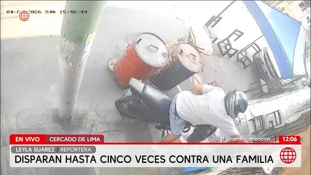 Disparan contra familia en el Cercado de Lima. Foto: América Noticias