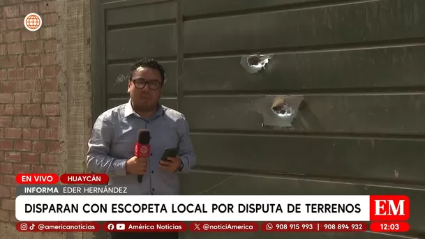 Disparan con escoperta local por disputa de terrenos en Huaycán. Foto: América Noticias