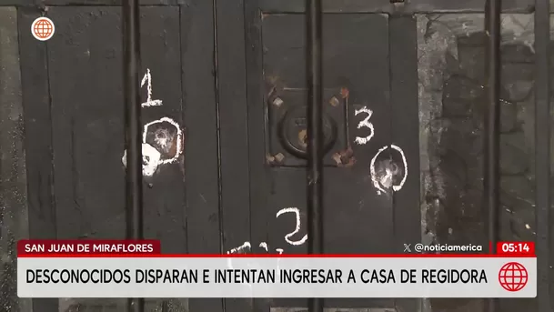 Disparan contra vivienda de regidora Andrea Huamaní en San Juan de Miraflores. Foto: América Noticias