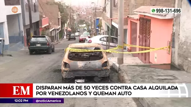 Auto totalmente calcinado | América Noticias