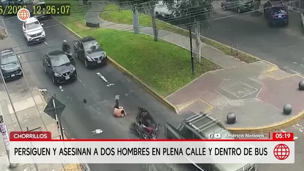 Doble asesinato en Chorrillos tras persecución en las calles. Foto: América Noticias Doble asesinato en Chorrillos tras persecución en las calles. Foto: América Noticias