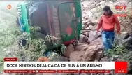 Doce heridos deja caída de bus a un abismo en Áncash