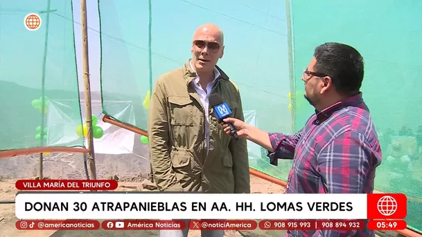 El Comercio y América Multimedia donan atrapanieblas en Villa María del Triunfo. Foto: América Noticias