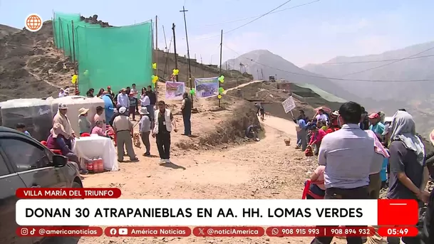 El Comercio y América Multimedia donan atrapanieblas en Villa María del Triunfo. Foto: América Noticias