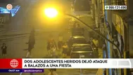 Dos adolescentes resultaron heridos tras ataque a balazos en una fiesta en Bellavista