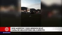 Las autoridades precisaron que el helicóptero MI-171 se precipitó en la región de Coangos. Foto: América Noticias