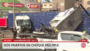 Accidente en la Panamericana Sur. América Noticias