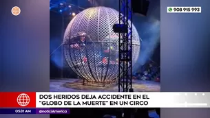 Dos heridos en accidente en un circo en la Costa Verde. Foto y video: América Noticias