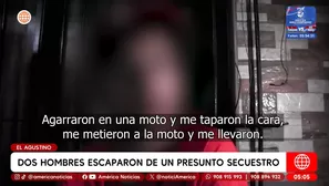 Dos hombres escaparon de un presunto secuestro en El Agustino. Foto y video: América Noticias