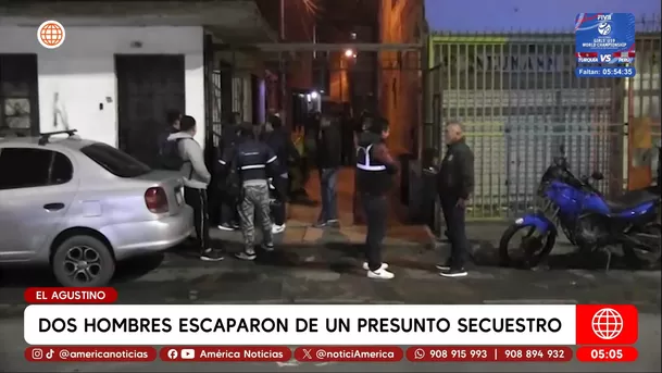 Dos hombres escaparon de un presunto secuestro en El Agustino. Foto: América Noticias
