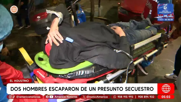Dos hombres escaparon de un presunto secuestro en El Agustino. Foto: América Noticias
