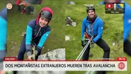 Dos montañistas extranjeros mueren tras avalancha en Áncash