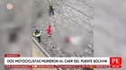 Dos motociclistas mueren al caer del puente Bolívar en Barranca