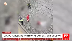 Dos motociclistas mueren al caer del puente Bolívar en Barranca. Foto y video: América Noticias