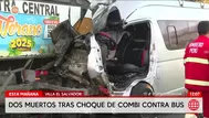 Dos muertos tras choque de combi contra bus en Villa El Salvador
