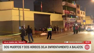 Dos muertos deja un tiroteo en Villa María del Triunfo. Foto y video: América Noticias