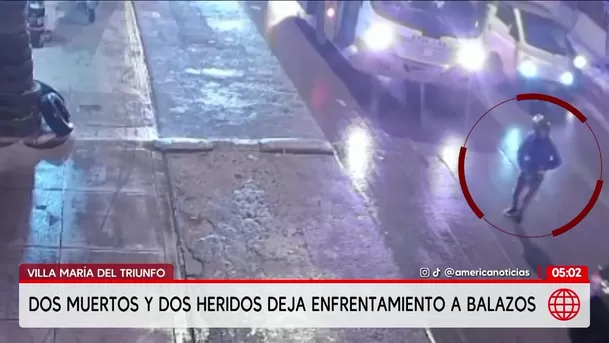 Dos muertos deja un tiroteo en Villa María del Triunfo. Foto: América Noticias