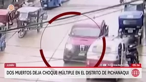 Dos muertos y 14 heridos tras choque múltiple en Pichanaqui. Foto y video: América Noticias