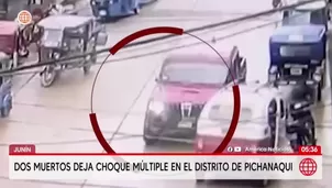 Dos muertos y 14 heridos tras choque múltiple en Pichanaqui. Foto y video: América Noticias