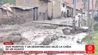 Dos muertos y un desaparecido dejó la caída de huaico en Áncash