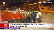 Dos muertos y un herido deja accidente en la Vía Pasamayito