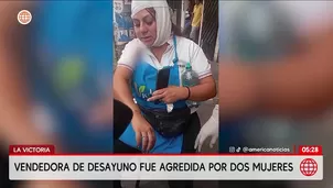 Dos mujeres agreden a vendedora de desayunos en La Victoria. Foto y video: América Noticias