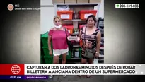 Capturan a ladronas en Miraflores. América Noticias